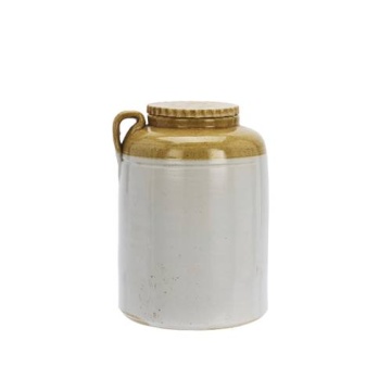 Borcan vintage din ceramică, mărimi variate, D15-20×H17-25 cm, „WE ♡ RECYCLING"