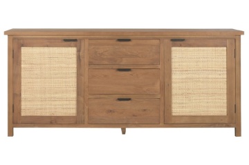 Bufet din lemn de tec si rattan " Boho Tec " - Img 2