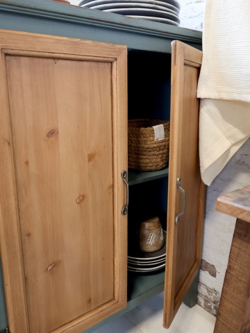 Bufet din lemn masiv si metal, aspect rustic - Img 5