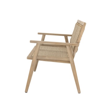 Canapea de grădină din lemn de acacia FSC® și polirattan, L132×H78×W67 cm, „Sorrento" - Img 5