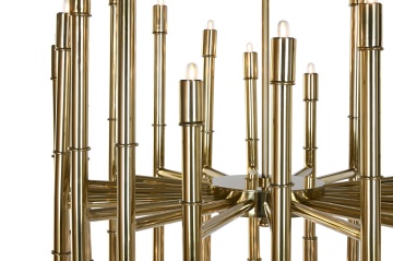 Candelabru din oțel, auriu, finisaj patinat, 158 x 74 cm, „Breteuil” - Img 4