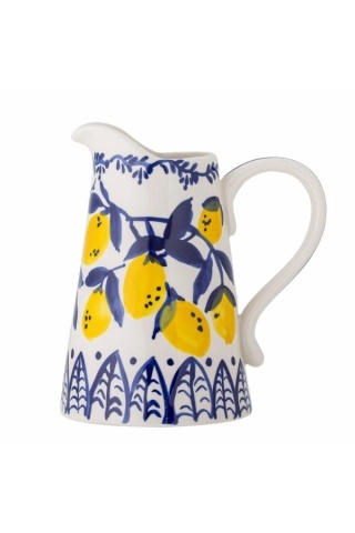 Carafă din ceramica pictata manual, design mediteraneean, Ø12cm, "Maxima"