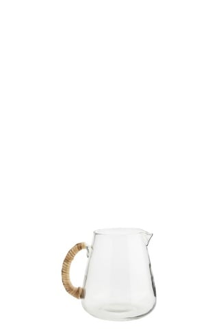Carafă din sticlă cu mâner din bambus, D15×H17 cm, 2 L, „Bamboo Jug"