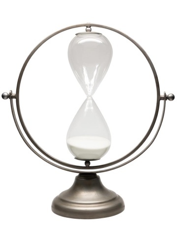 Clepsidră decorativă din fier și sticlă, H45,5 cm, "Orbit"