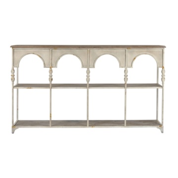 Consola, bej, din metal, aspect vintage, Arches