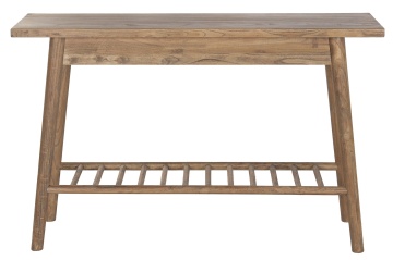 Consolă din lemn de ulm reciclat, maro, aspect rustic, finisaj natural, 76 x 120 x 35 cm, „Carteret”