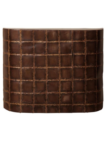 Consolă din metal texturat cu model geometric, finisaj vintage, „Pavi”