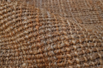 Covor din iută împletit manual, antiderapant, maro natural, 140 x 200 cm, 3000 GSM, „Jute Carpet" - Img 2