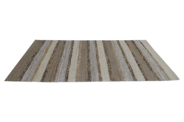 Covor din iută, lână și bumbac țesut manual, antiderapant, multicolor natural, 75 x 175 cm, 2200 GSM, „Jute Wool Carpet" - Img 4