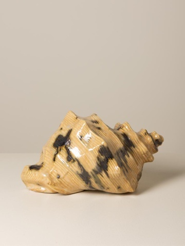 Decoratiune bej din ceramică in forma de scoica, "Ocean Whisper" - Img 6