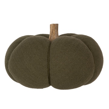 Dovleac decorativ, verde, din stofa, Ø20x14 cm - Img 1