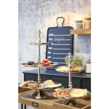Etajeră din aluminiu cu 3 platouri ovale - Img 3