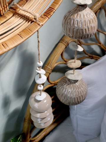 Etajera din rattan, cu 2 rafturi - Img 3
