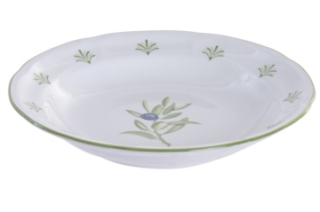 Farfurie adânca stil Mediterraneean verde , din portelan , "Oliv" - Img 4