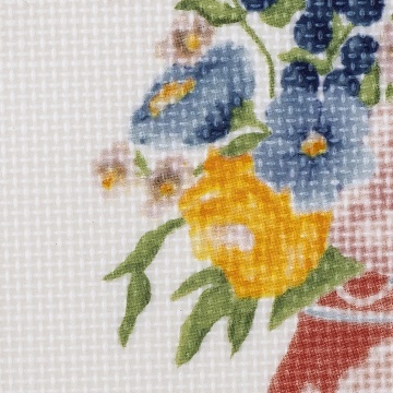 Farfurie din ceramică cu motive florale și margine roz pictată manual, 20×17×2 cm, „Dorothy" - Img 6