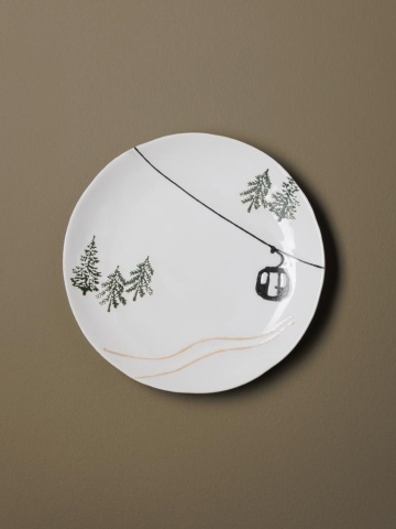 Farfurie din ceramica, D21cm, Slalom - Img 2