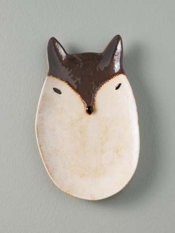 Farfurie din ceramica, maro, in forma de vulpe, Fox - Img 2