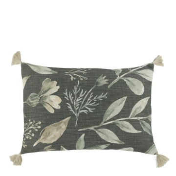 Fata de perna, cu ciucuri, model frunze, 50x35cm, Aix