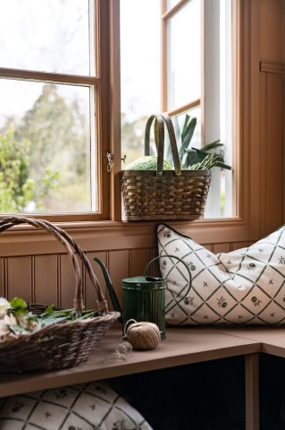 Față de pernă decorativă din bumbac organic 40x60 cm verde, „Lovisa" - Img 2