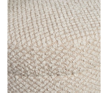 Fotoliu crem pentru living, în stil French Country, din stofă bouclé, cu picioare strunjite din lemn de cauciuc, 65×67×76 cm, „Claudine” - Img 7
