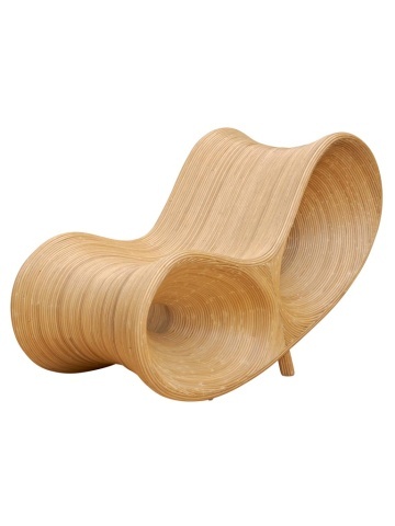 Fotoliu lounge din rattan, "Carica"