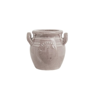 Ghiveci din ceramică glazurată manual 1L bej înalt, „Brobacka"