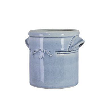 Ghiveci din ceramică glazurată manual 1L bleu deschis, „Brobacka" - Img 2