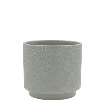 Ghiveci din portelan, cu model, H13/D14 cm , Fayence - Img 1