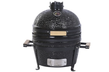 Grătar kamado din ceramică și metal, 51 x 53 x 64 cm, negru, „Barbecue Ceramic" - Img 3