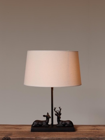 Lampa de masa, cu abajur din in, Hind - Img 3
