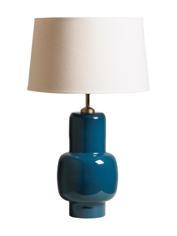 Lampa de masa, cu abajur din in, Minos