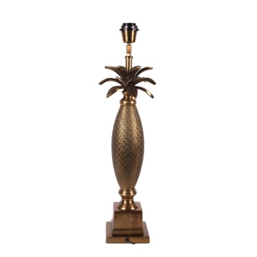Lampă de masă din aluminiu, auriu, finisaj antichizat, 63 x 19 cm, „Gobelin”
