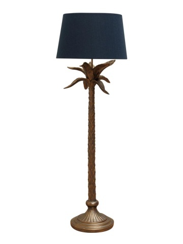 Lampadar din rasina, cu abajur din bumbac, Palmtree