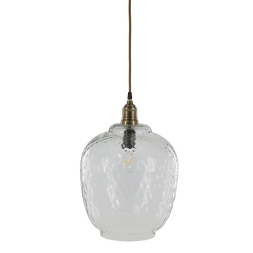 Lustra din sticla si alama, H39/D27cm, 40W