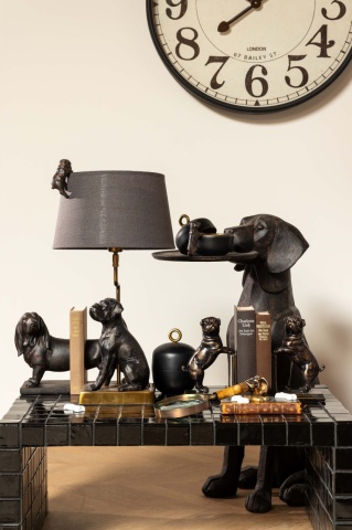 Măsuță de cafea dreptunghiulară din ceramică, negru și auriu, mozaic cu plăcuțe aurii, finisaj lucios, 32 x 80 x 53 cm, „Alpha” - Img 6