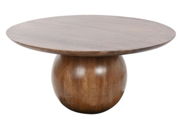 Măsuță de cafea rotundă din lemn de acacia, Ø80 cm, „Monarch”