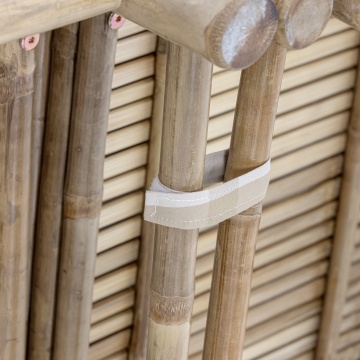 Modul stânga canapea de exterior natur din lemn de bambus, „Korfu” - Img 8