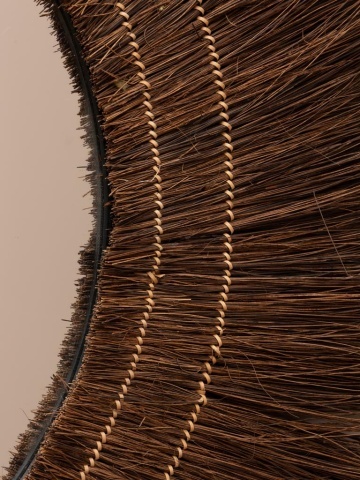 Oglindă de perete din fibre de palmier, Ø100 cm, "Eclat Naturel" - Img 5