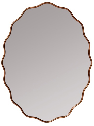 Oglinda de perete, din metal, Ondulation