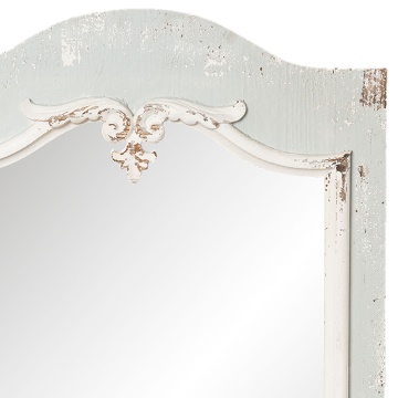 Oglinda de perete, gri, din lemn, aspect vintage, 56x5x110 cm - Img 3