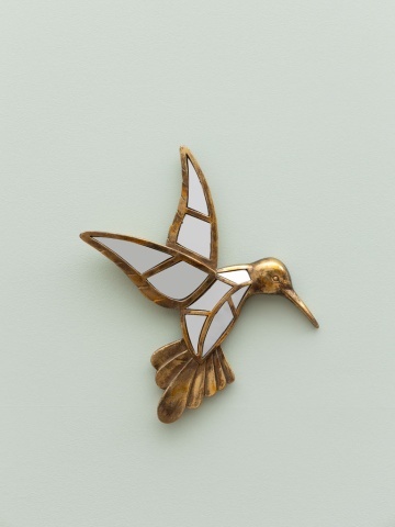 Oglinda decorativa, de perete, din rasina, Colibri - Img 2