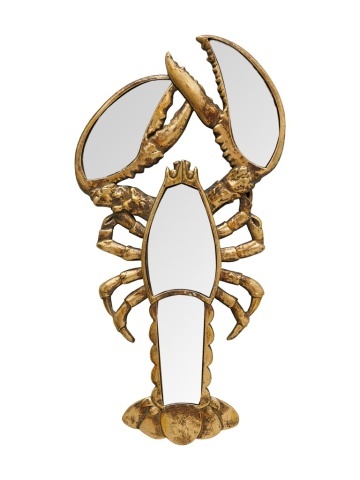 Oglinda decorativa, de perete, din rasina, Lobster