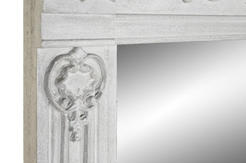 Oglindă decorativă din lemn de mango și MDF, 133×8,5×167 cm, „Grey" - Img 5