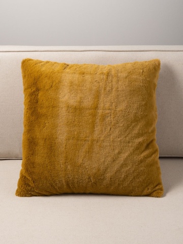 Perna decorativa galbena, din textil, 45x45 cm, Mustard - Img 2