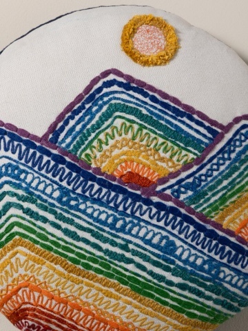 Pernă decorativă rotundă, Ø45 cm - Img 4