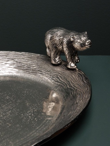 Platou servire din aluminiu, "Two Bears" - Img 3