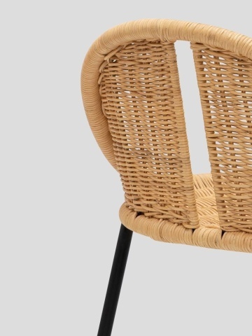 Scaun de bar, din rattan, Bermuda - Img 6