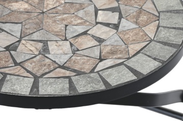 Scaun de exterior din fier forjat, cu design mozaic ceramic, stil mediteraneean, "Tesera" - Img 5