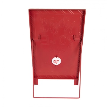 Semn decorativ de Crăciun din metal alb și roșu, 29x16x51 cm, „North Pole” - Img 5