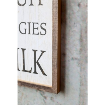 Semn decorativ de perete din lemn si metal "Farm Fresh", H81.5 cm - Img 5